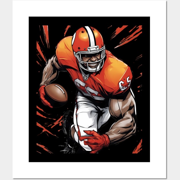 American Football Quarterback Wall Art by animegirlnft